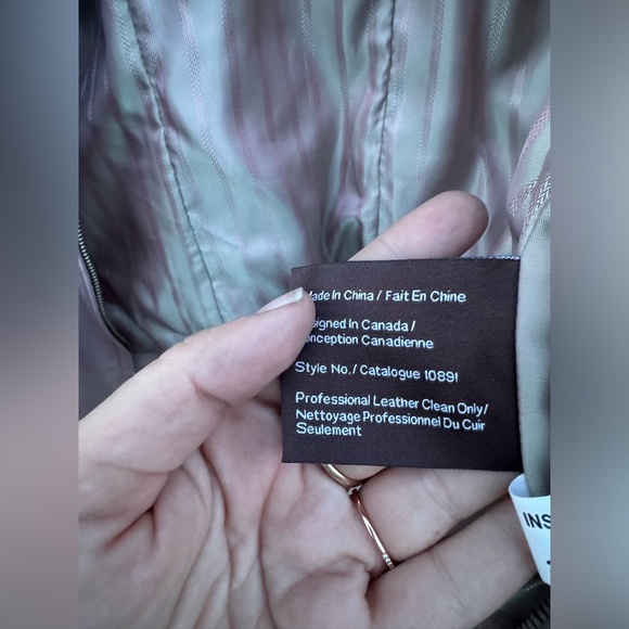 NWOT. Danier Pale Pink Leather Jacket with Ruffle Collar. - Picture 10 of 13